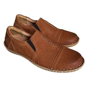 Born Nampa Slip-on Loafers Comfort Shoes Size 8 Casual Walking Neutral Cabincore